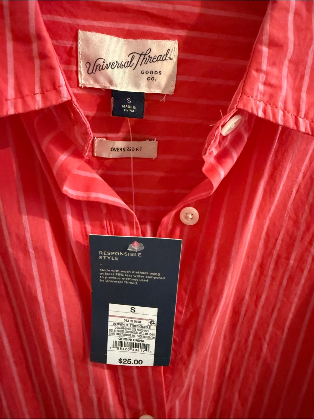 Universal Thread Oversized button up - Picture 3 of 3